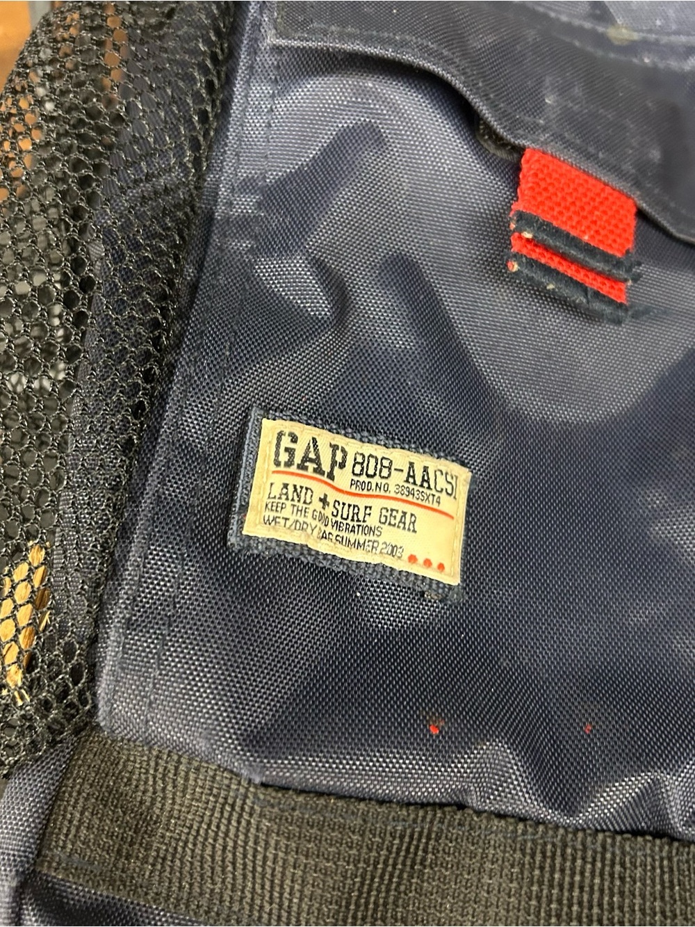 GAP Navy Backpack with Red Accent